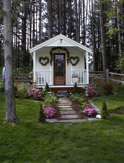 The cutest She Shed 10x16 cottage includes quaint porch. Recently ...