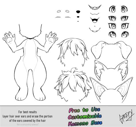 Free to Use Customizable Kemono Base F2U Pack by sp3epy on DeviantArt ...