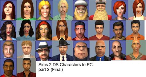 Sims 2 DS characters to PC Part 2 (Final) Some of these look a little better... : r/thesims