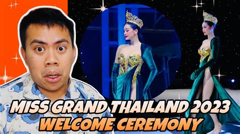 ATEBANG REACTION | MISS GRAND THAILAND 2023 WELCOME CEREMONY #mgi - YouTube