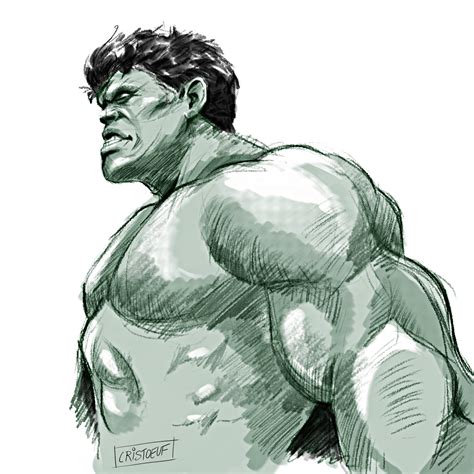 The Avengers - Hulk by Cristoeuf : r/drawing