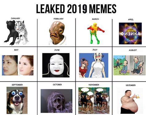 Leaked Memes 2019 | Meme of the Month Calendars | Know Your Meme