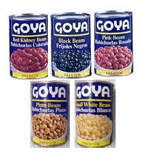 Habichuelas Goya, Goya Beans, Black Beans, Red Beans, White Beans ...