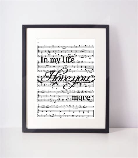 The Beatles In My Life Lyrics Print Sheet Music | Etsy | Lyric prints, Print sheet music, Sheet ...