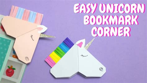 Easy Unicorn Bookmark Corner | Paper Crafts for Kids💖 - YouTube