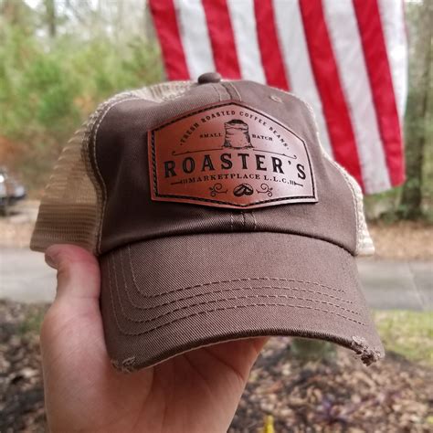 Roaster's Marketplace Leather Patch Hat — Roaster's Marketplace in 2020 ...