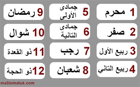 الاشهر الهجرية , صور الاشهر الهجرية مرتبة - استعلام المنصة