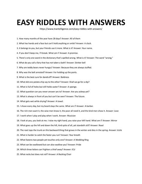 Free Printable Riddles With Answers Worksheets ESL Vault, 56% OFF