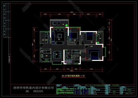 现代简约家装cad施工图，CAD建筑图纸免费下载 - 素材下载_易图网cad设计图纸库>