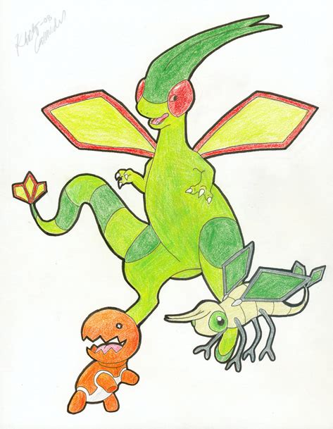 Flygon Evolution by dear-diana on DeviantArt