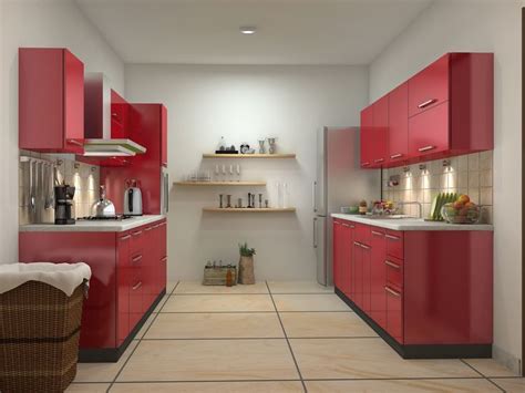 Red kitchen design ideas | Modular kitchen design, Parallel kitchen design, Modern kitchen design