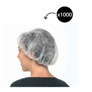 Disposable Crimped Hairnet White Carton 1000 | Winc