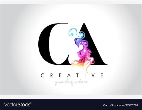 Ca vibrant creative leter logo design Royalty Free Vector