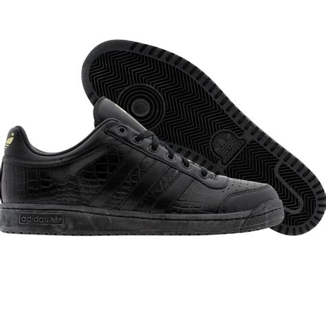 Adidas Top Ten Low "Crocodile Print Edition" (black / black / metallic ...