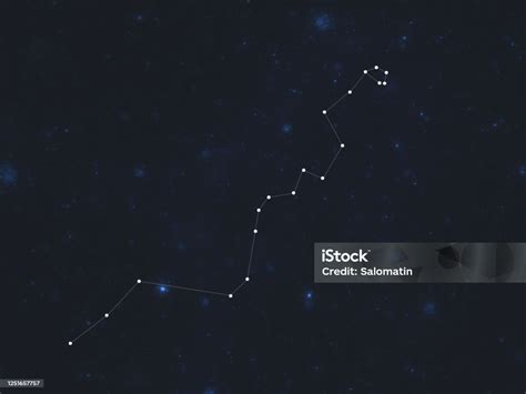 Hydra Constellation Stars In Outer Space Hydra Constellation On A Starry Deep Blue Sky ...