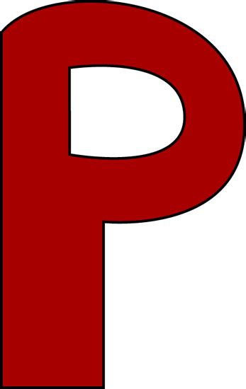 Red Letter P Clip Art - Red Letter P Image