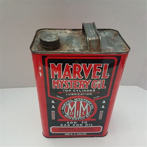 Marvel Mystery Oil can #OilCan #TinAdvertising #MarvelOil #GarageDecor ...