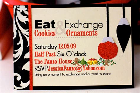 party love ♥: ornament exchange/cookie party invitation