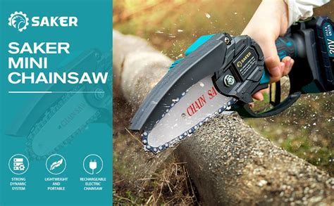 Mini Cordless Chainsaw Power Saws With Security Lock Handheld Small Chainsaw For Wood Cutting ...