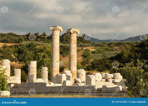 Ruins of the Temple of Artemis Stock Photo - Image of antiquity, city: 125741564