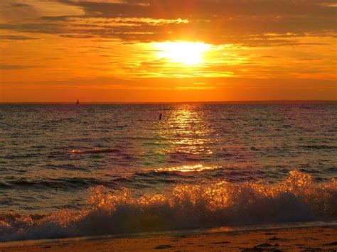 Sunset at Old Silver Beach, Falmouth, MA - VisitingNewEngland