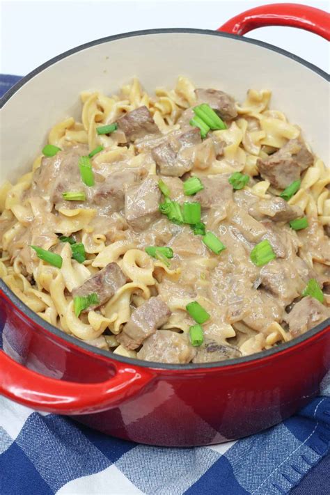 Creamy Beef Tips with Egg Noodles - Sweet Pea's Kitchen