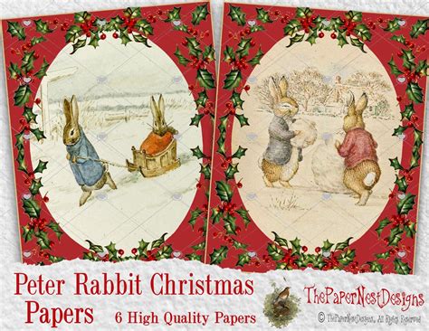 Peter Rabbit Christmas Papers, Peter Rabbit Christmas Cards, Beatrix ...