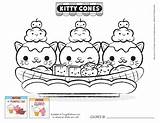 Kitty Cones Coloring Page  Home sketch template