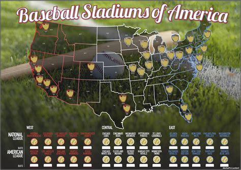 Mlb Baseball Stadiums Map