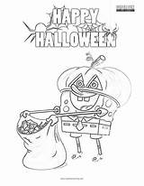 Spongebob Halloween Coloring Page  Super Fun sketch template