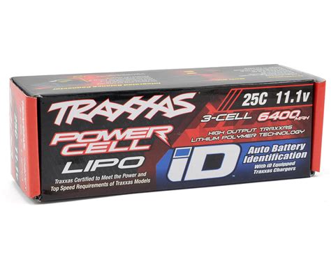 Traxxas 3S "Power Cell" 25C LiPo Battery w/iD Traxxas Connector (11.1V/6400mAh) [TRA2857X ...