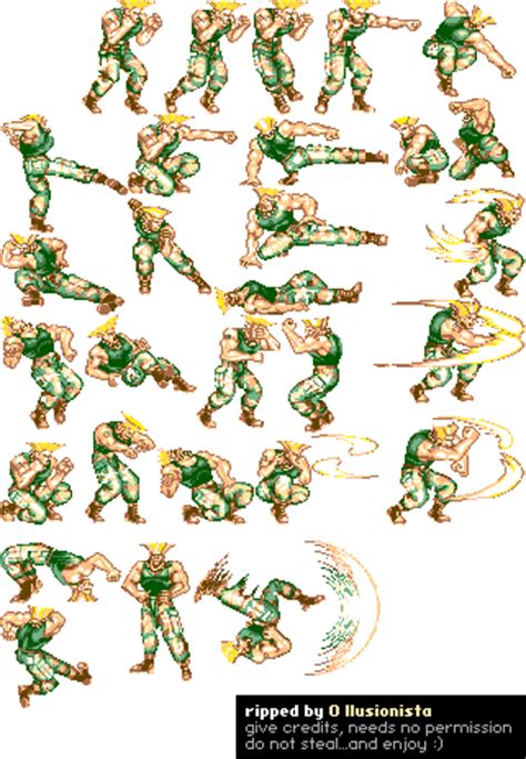 Mobile - Street Fighter 2: Champion Edition - Guile - The Spriters Resource