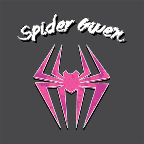 Spider Gwen Logo and Text - Spider Man - T-Shirt | TeePublic