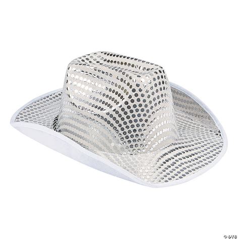 Adult Silver Sequin Cowboy Hats - Discontinued