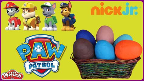 Paw Patrol Play Doh Surprise Eggs Paw Patrol Nickelodeon Toys - YouTube