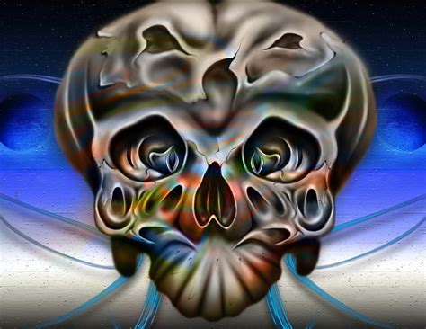 2K free download | Monkey skull, art, abstact, desenho, shading, monkey, moon, cool, weird ...