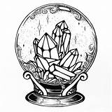 Crystal Ball Coloring Pages sketch template