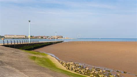 View from Knott End-on-Sea Towards Fleetwood, Lancashire, England Stock Image - Image of ...