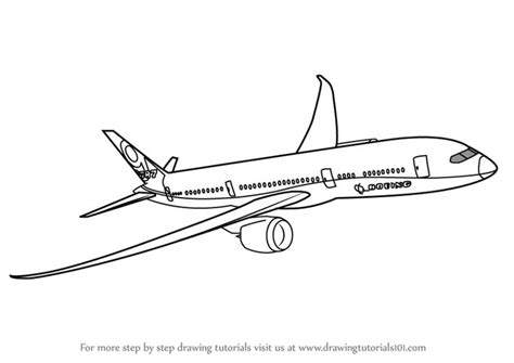 Learn How to Draw a Boeing 787 (Airplanes) Step by Step : Drawing ...