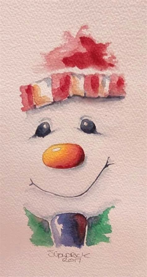 Snowman Face. : Snowman Face. #Snowman #Face. | Watercolor christmas cards, Christmas watercolor ...