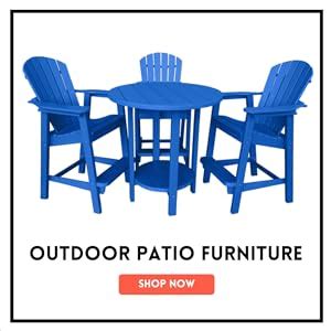 Amazon.com: Phat Tommy Outdoor Bar Height Table and Chairs Set - Poly Outdoor Furniture - High ...