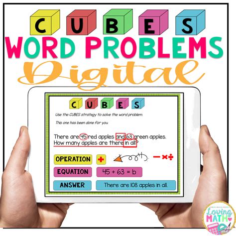 CUBES Math Strategy Word Problems DIGITAL - Loving Math