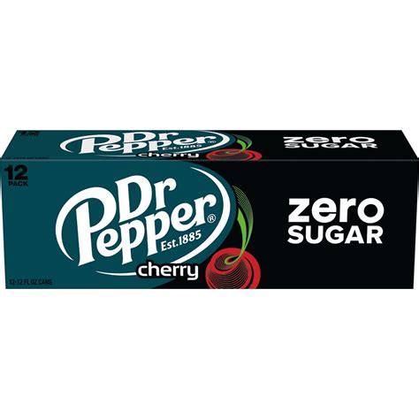 Dr Pepper Cherry Zero Sugar Soda 12 oz Cans - Shop Soda at H-E-B