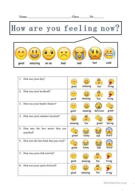 Feelings or Emotions - English ESL Worksheets