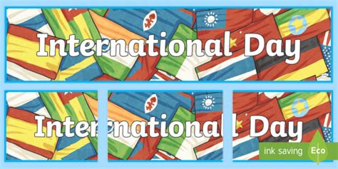 International Day Display Banner (teacher made)