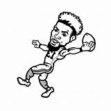 Odell Beckham Jr Coloring Page Drawing Pages sketch template