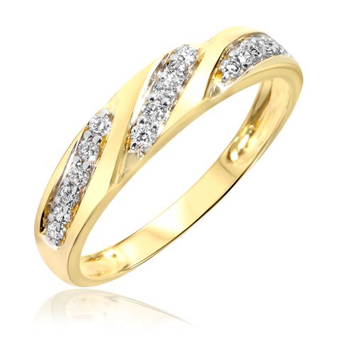 1/4 Carat T.W. Diamond Women's Wedding Ring 14K Yellow Gold | My Trio Rings | BT168Y14KL