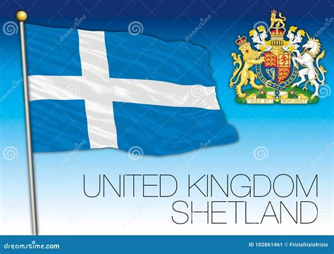 Shetland Islands Flag, United Kingdom Stock Vector - Illustration of colors, european: 102861461