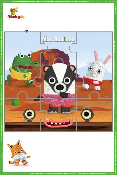 D.I.Y Jigsaw Puzzle - Mini Matinee | Dibujos, Cumpleaños