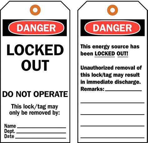 Lockout Tags - Lockout Tagout - Grainger Industrial Supply